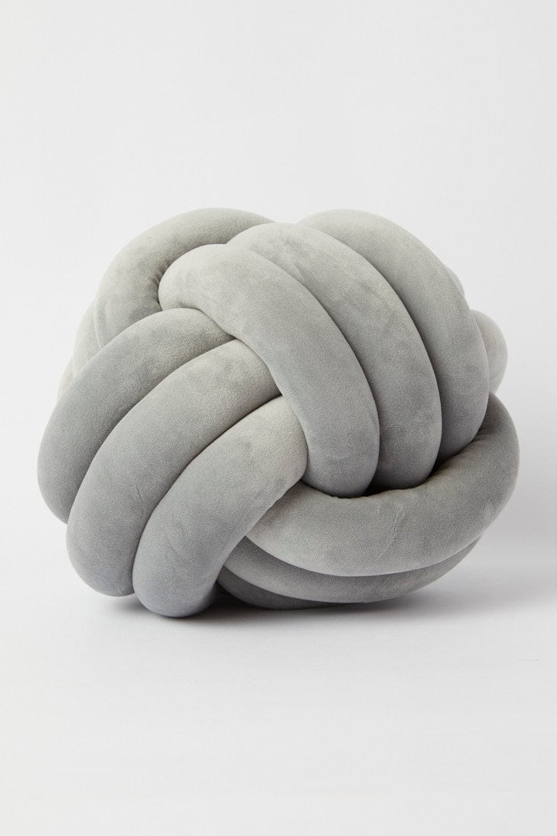 Grey Knot Cushion