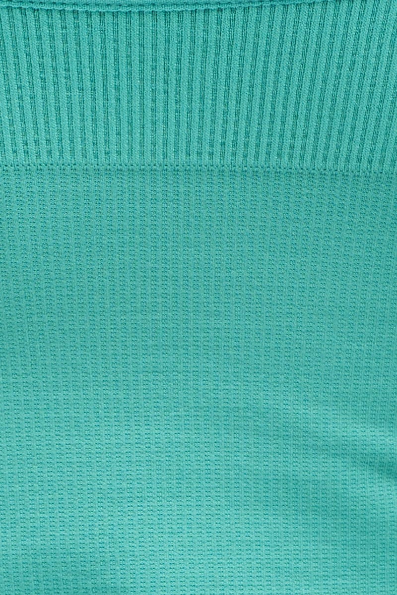 Green Crop Singlet Top Seamless