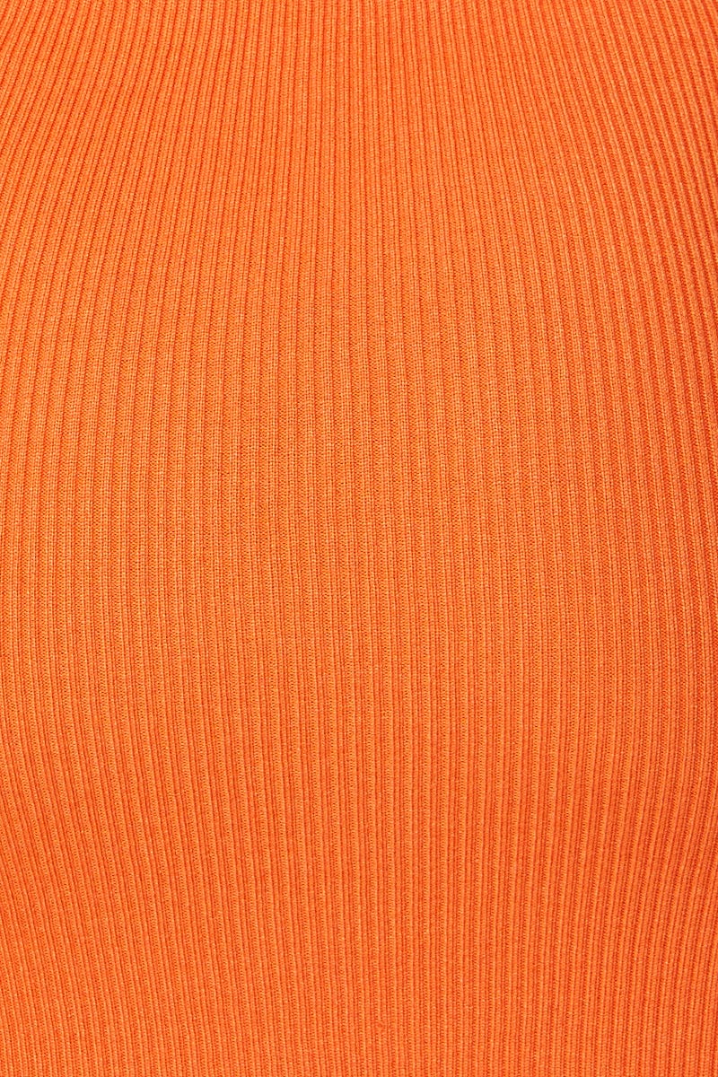 Orange Midi Dress Sleeveless