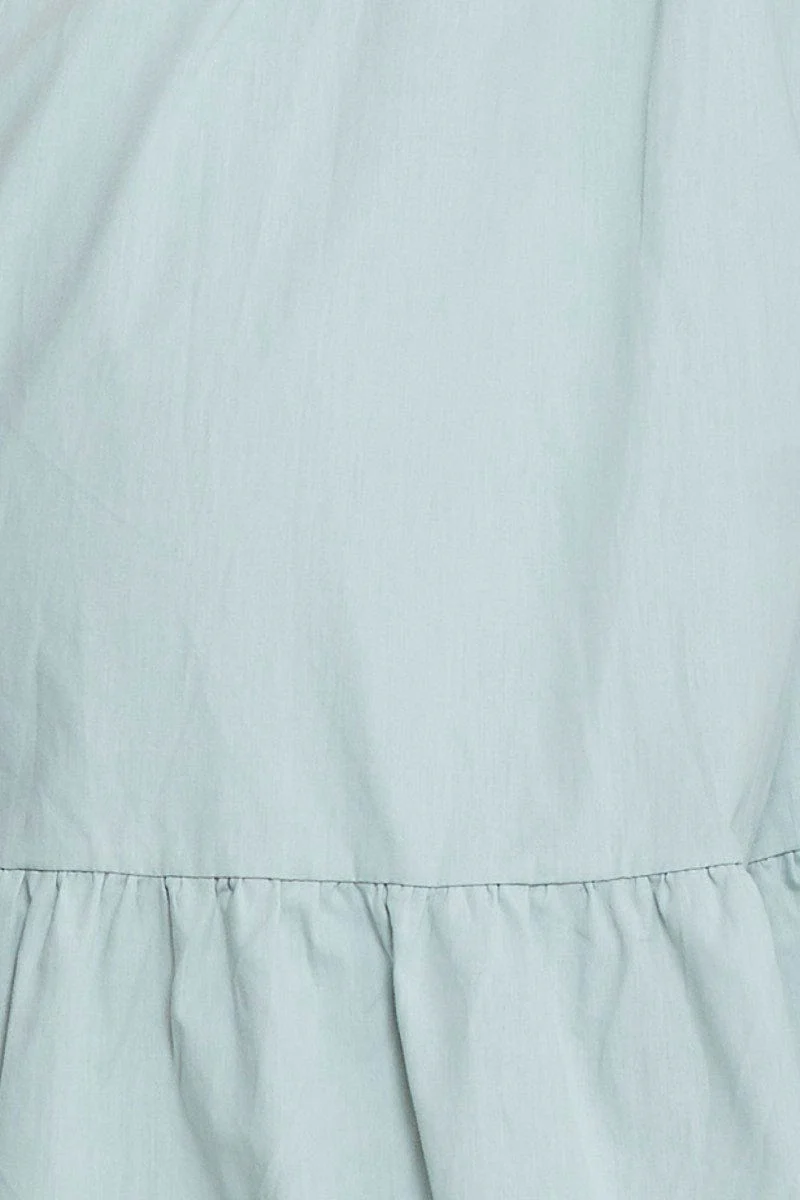 Green A Line Dress Midi