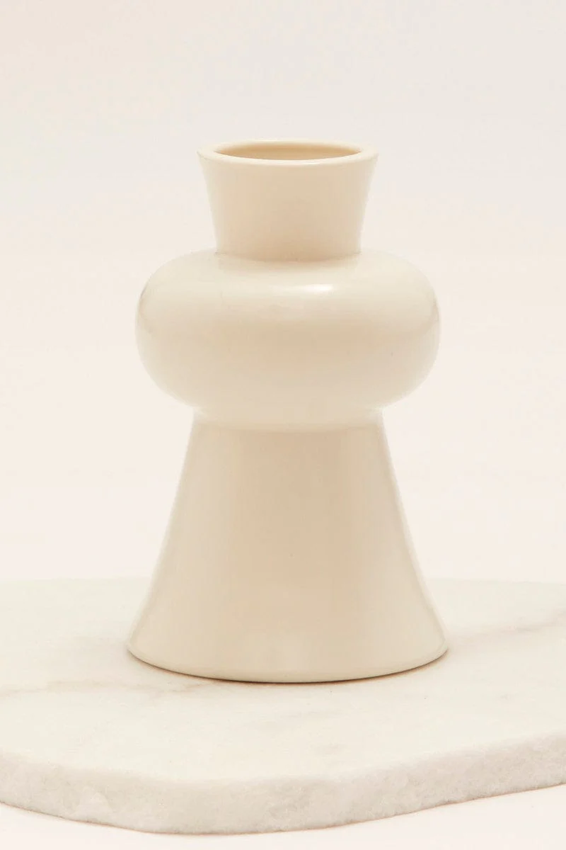 White Stacked Vase