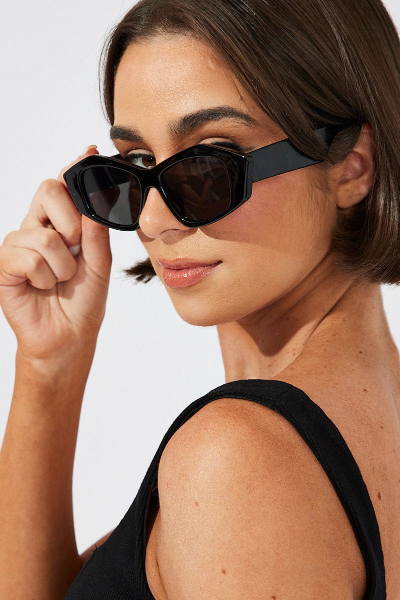 Black Animal Print Fashion Sunglasses