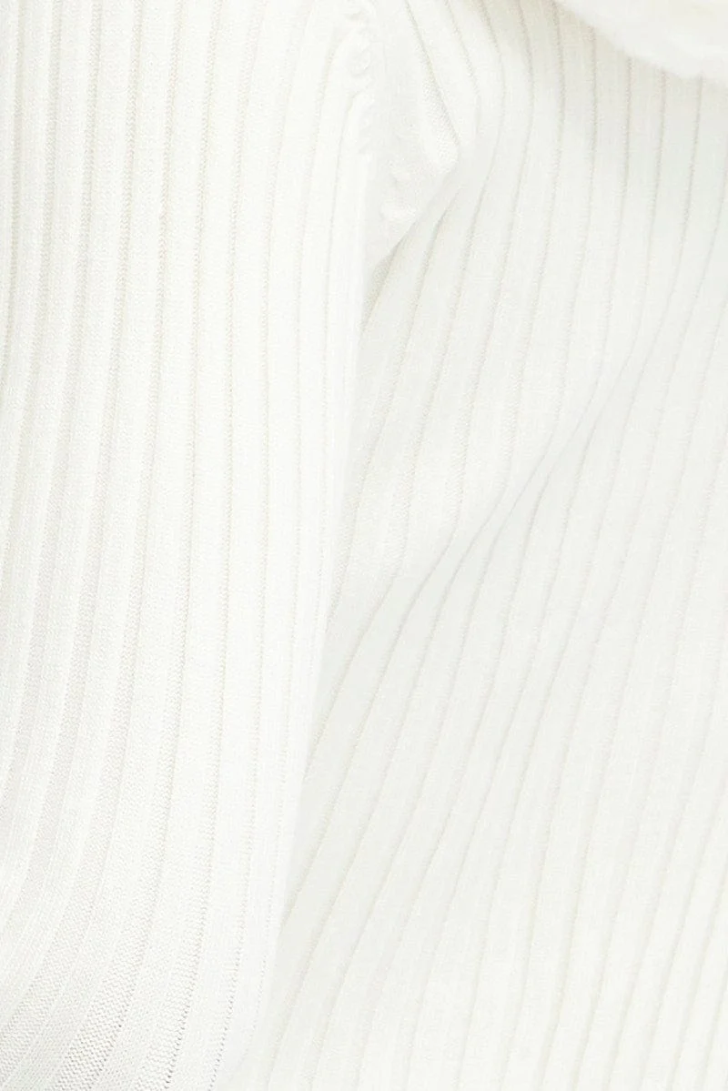 White Fur Trim Cardigan