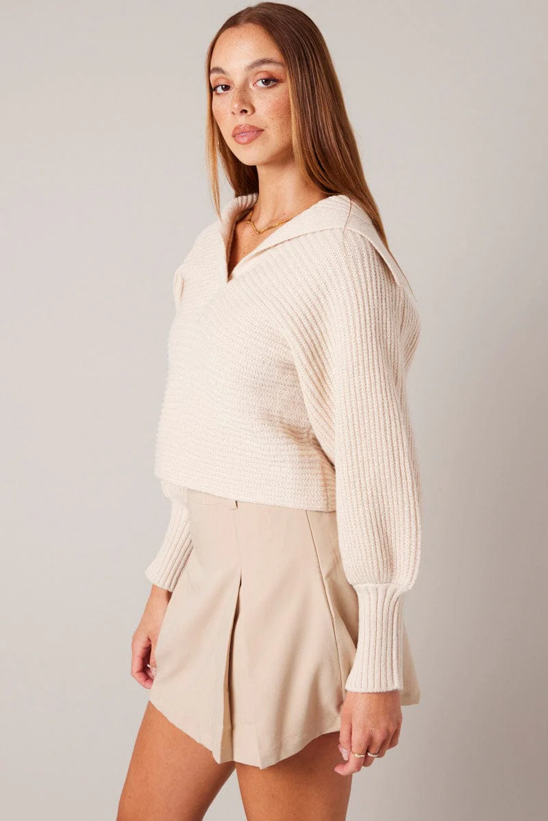 Beige Knit Jumper