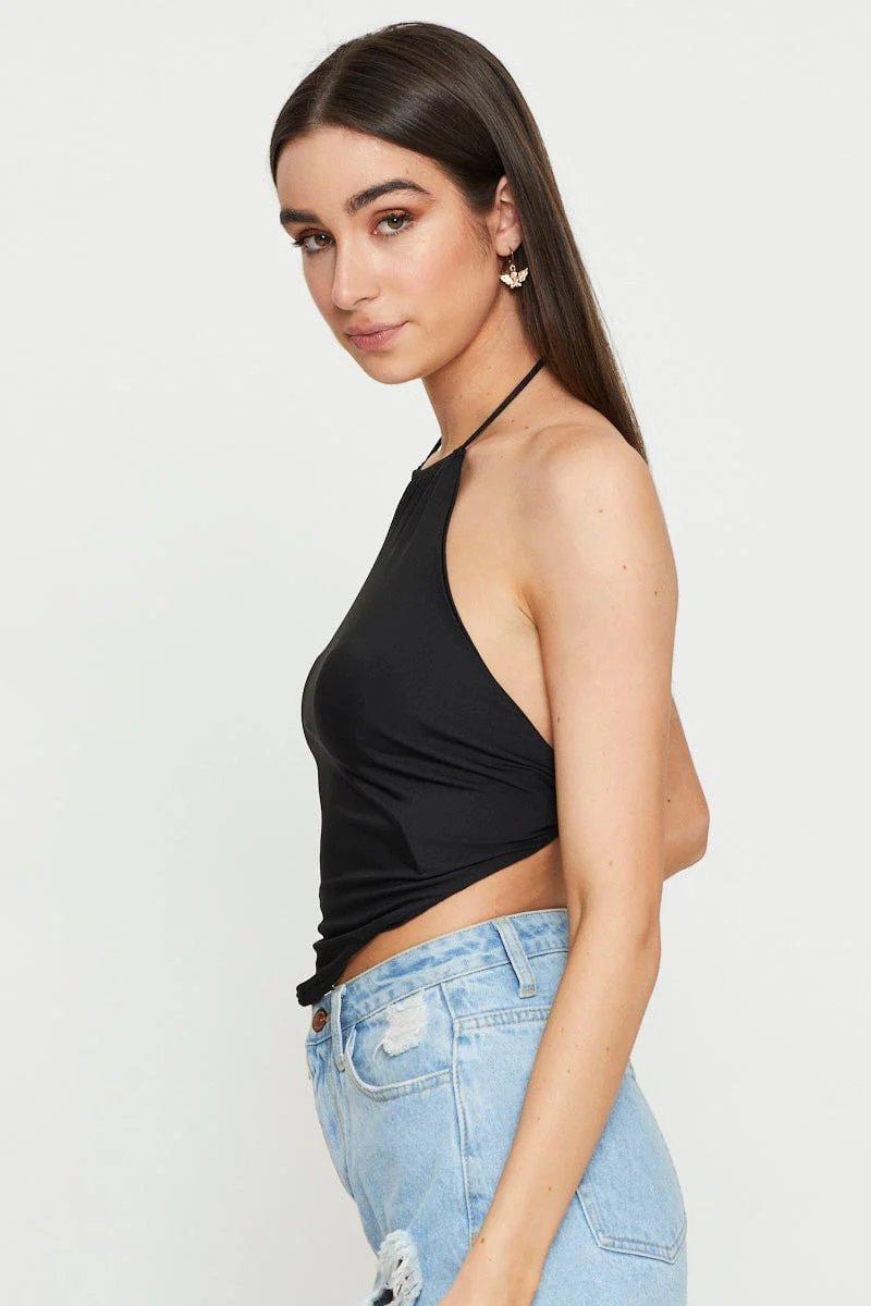 Black Halter Top