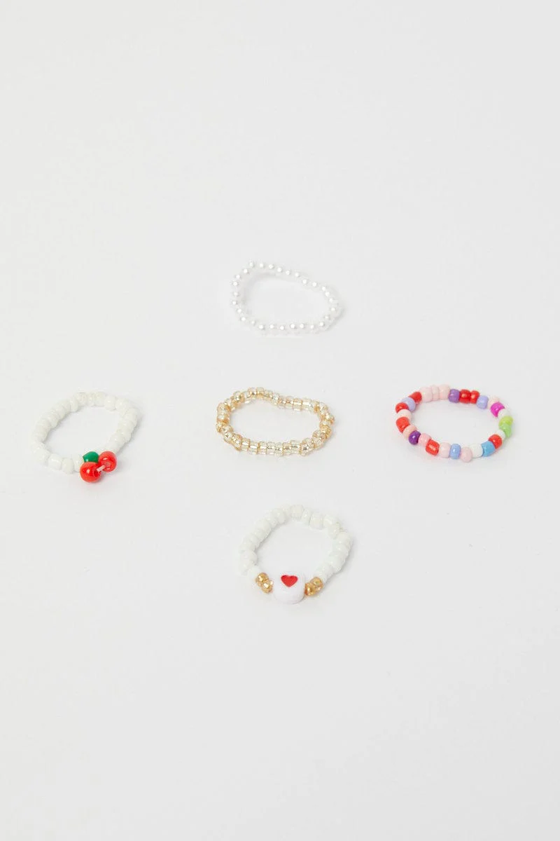 Multi 5 Pack Elastic Rings Set