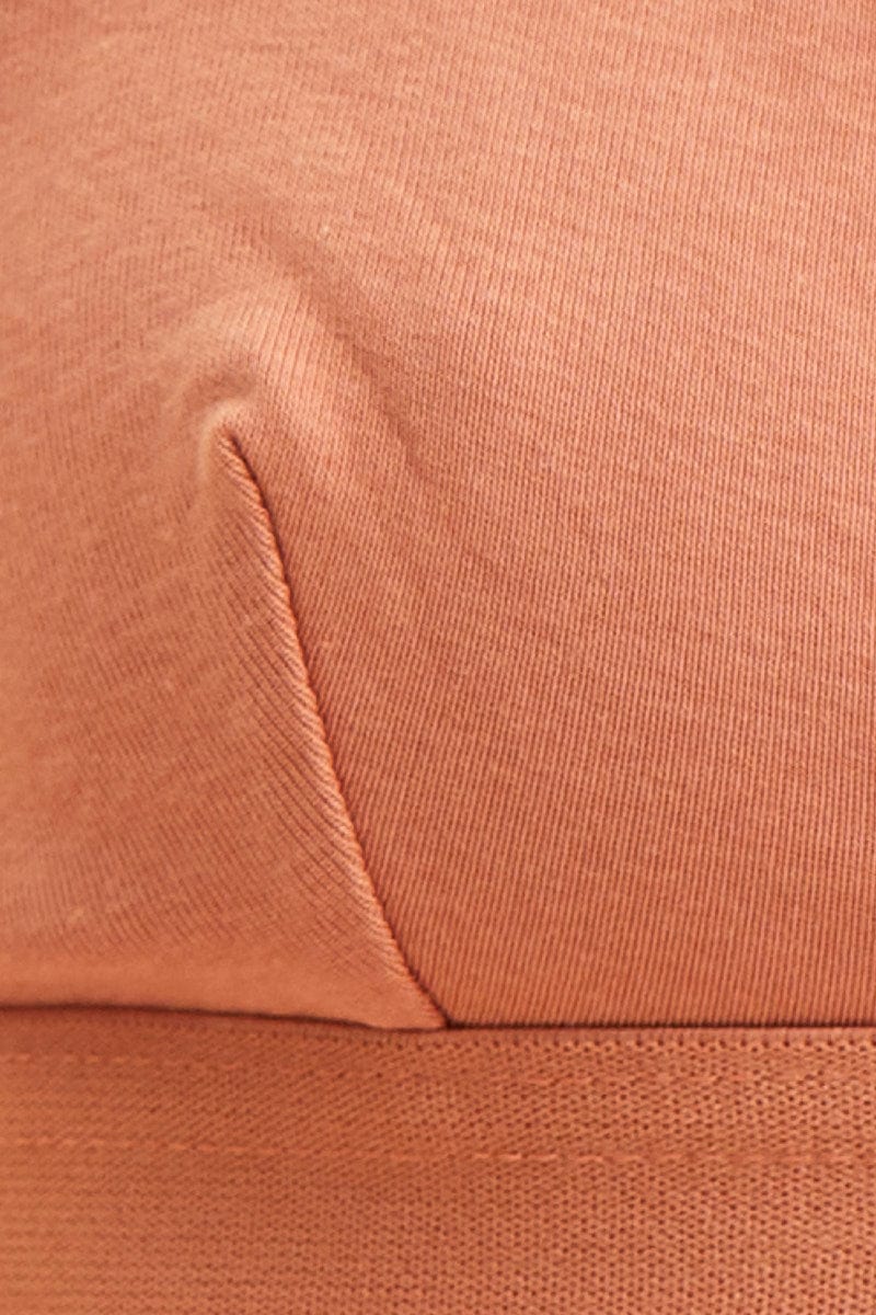 Brown Lou Cotton Stretch Triangle Bralette