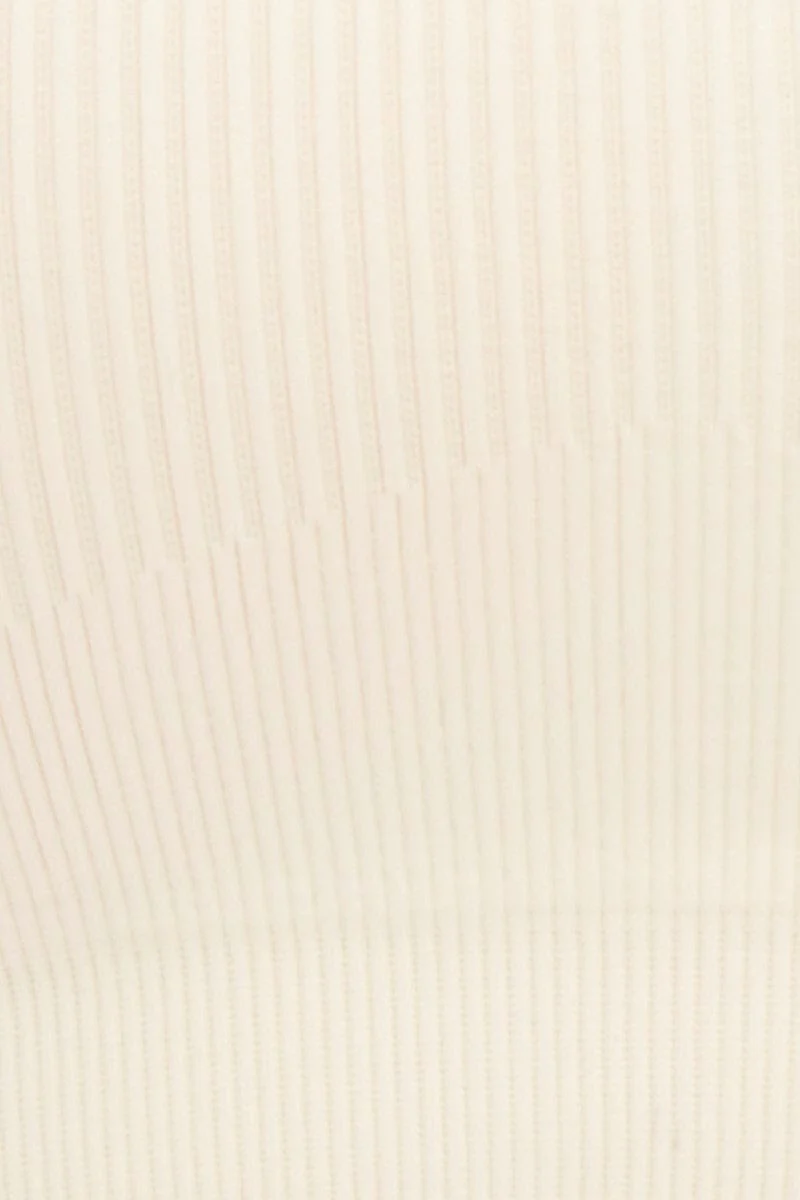 White Seamless Activewear Singlet Top