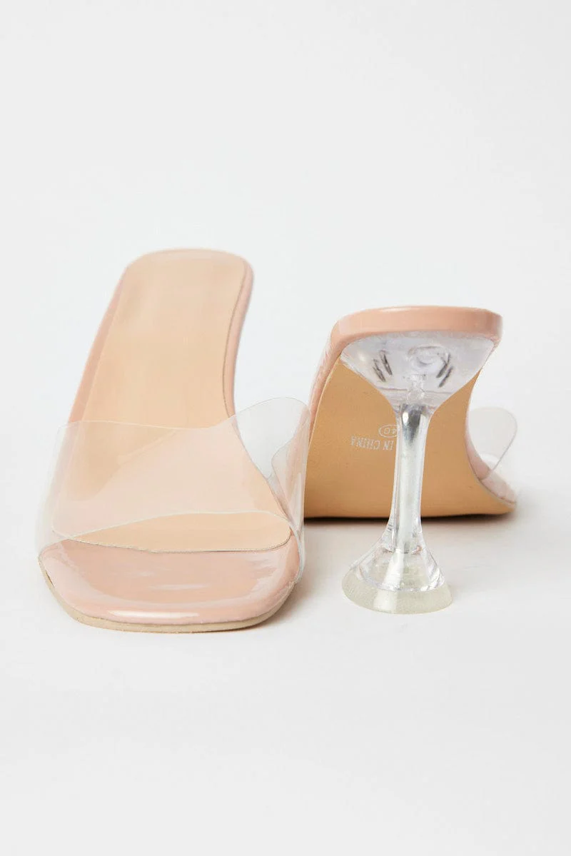 Metallic Barely There Mules Sandals