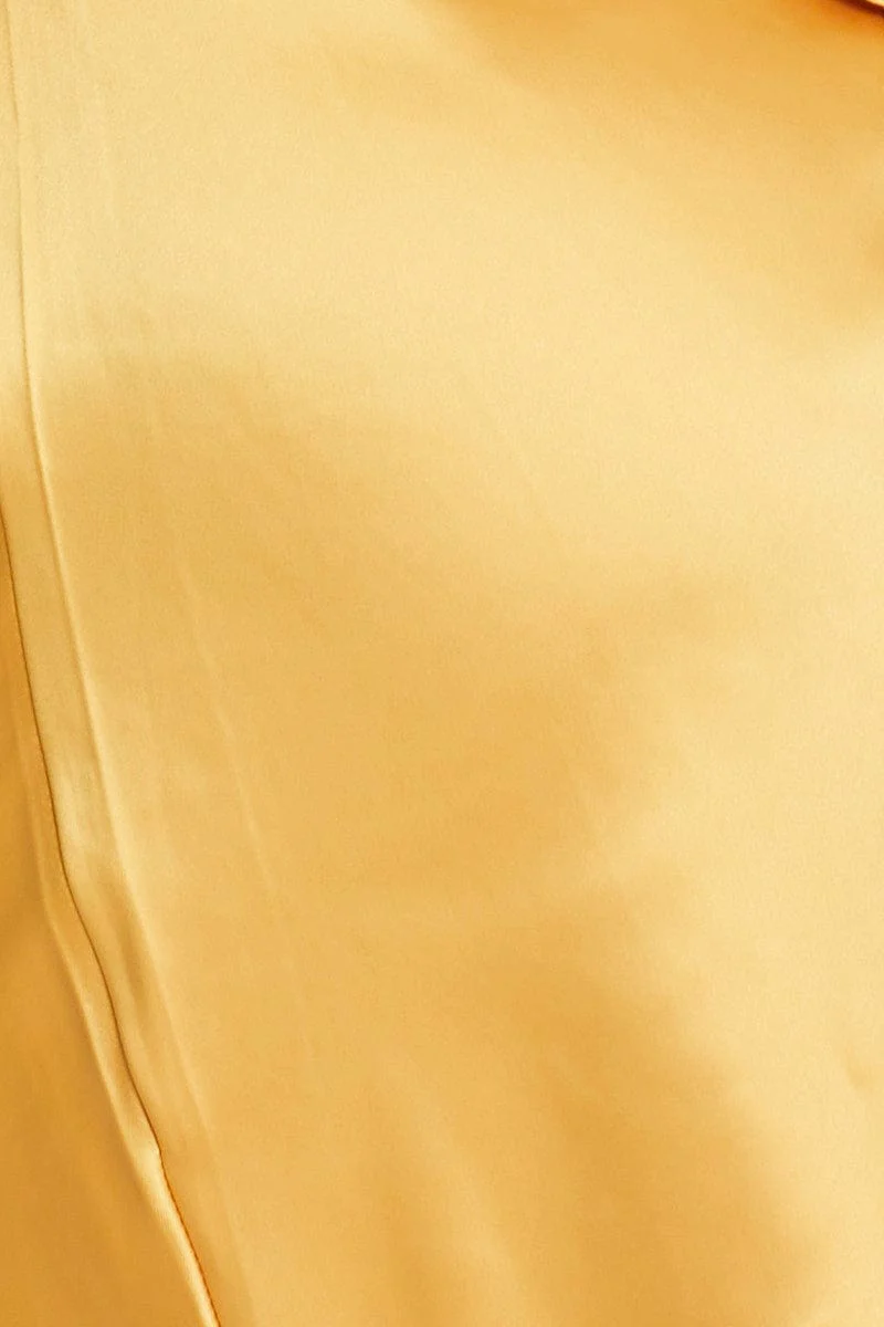 Orange Mini Dress Halter Neck