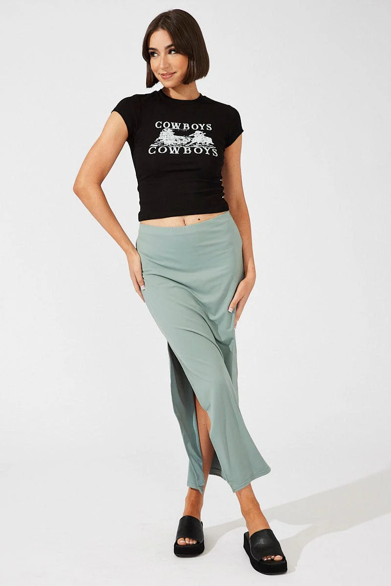 Black Graphic Tee Short Sleeve