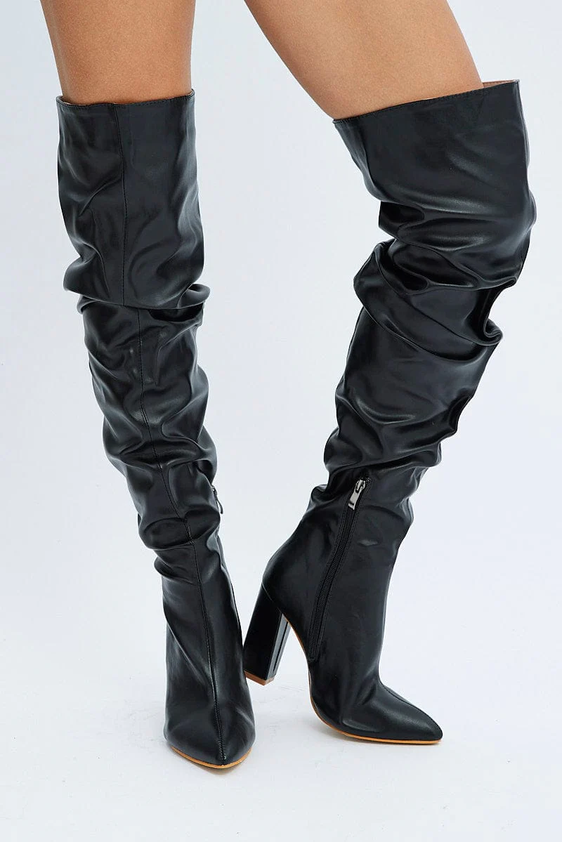 Black Over The Knee Boots