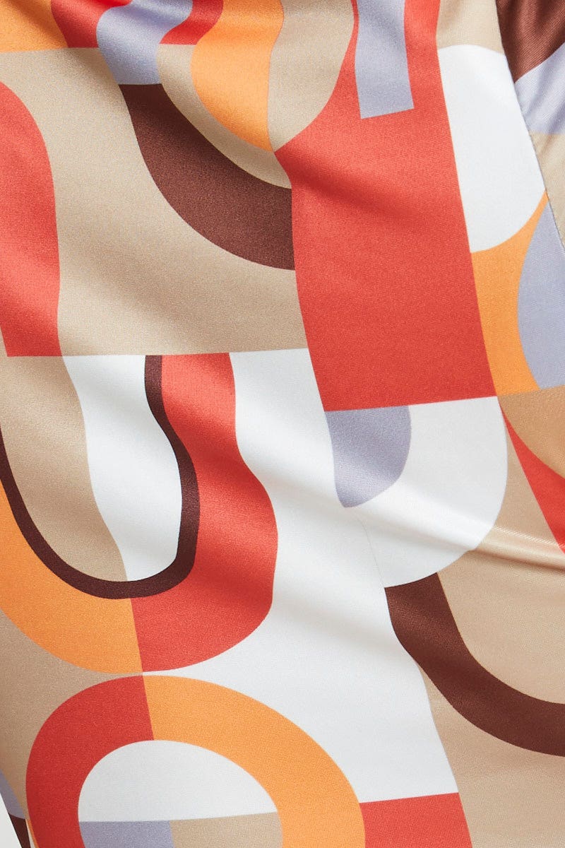 Print Crop Top Long Sleeve