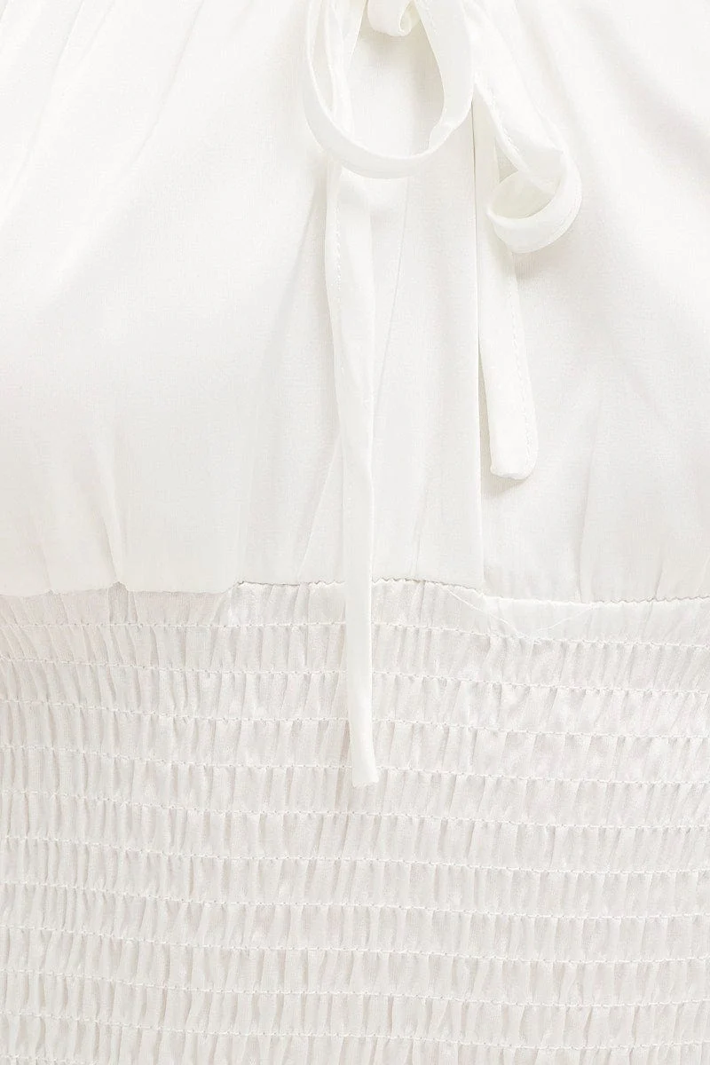 White Crop Top Long Sleeve