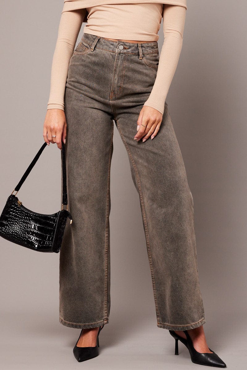Denim Wide Leg Jean Mid Rise