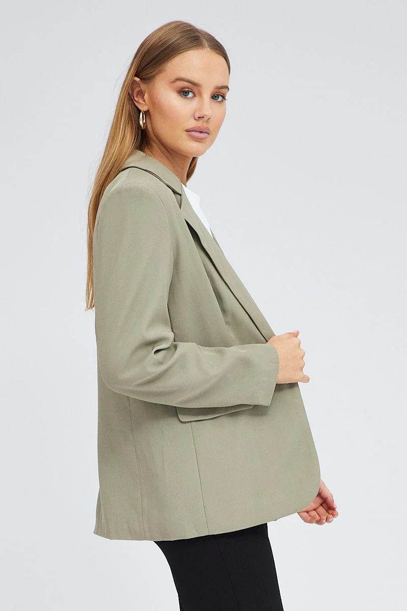 Green Blazer Long Sleeve