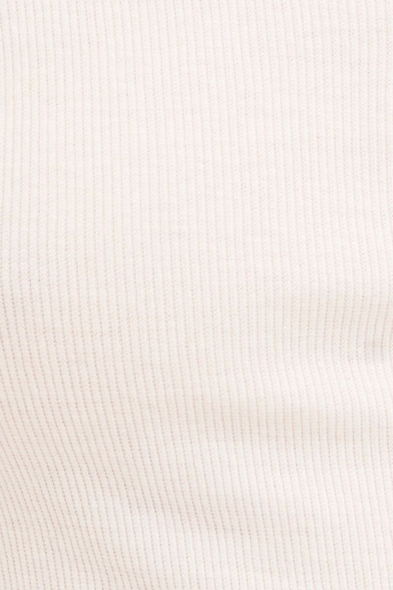 White Scarf T-Shirt Short Sleeve Crop