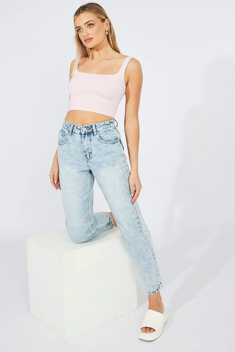 Denim Mom Jeans High Rise