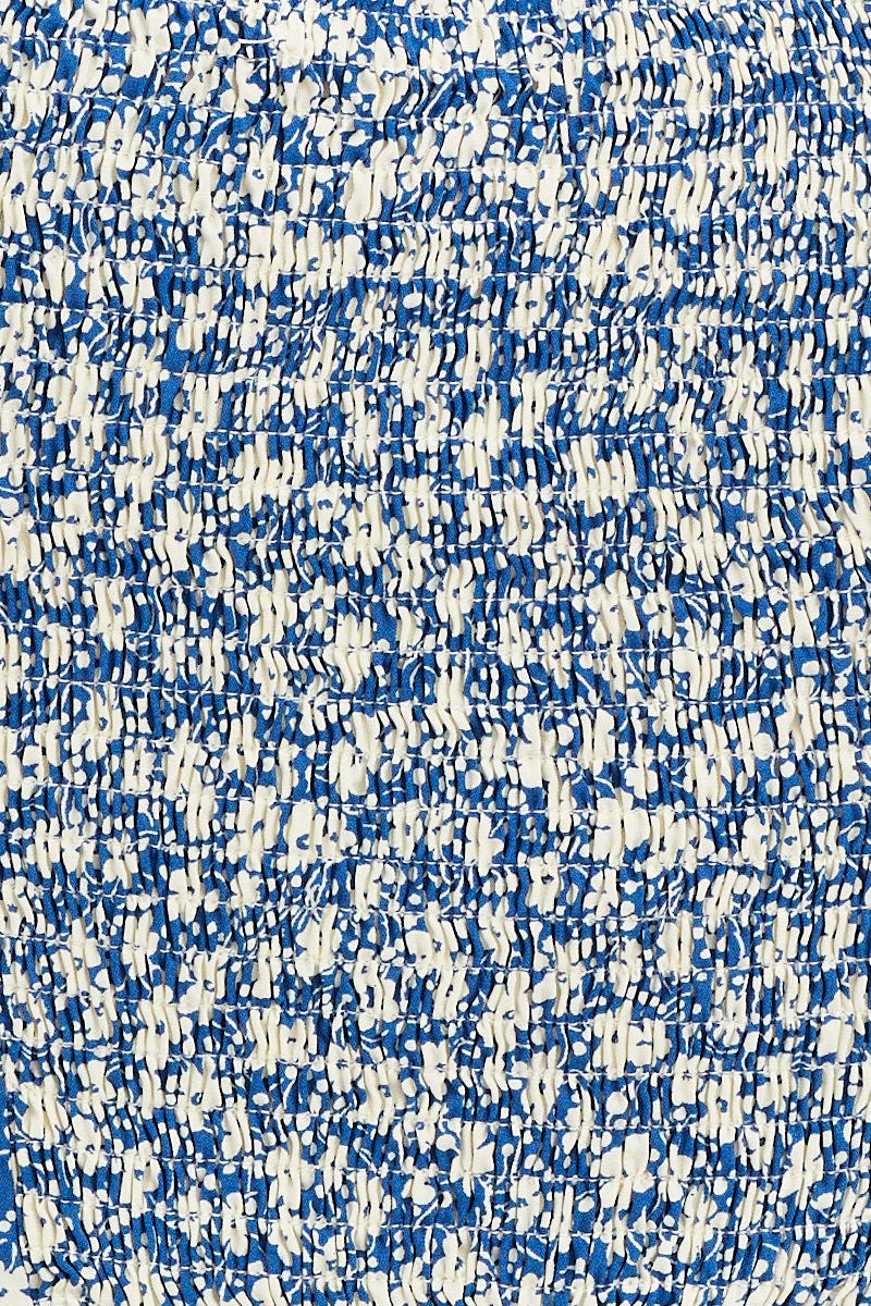 Print Off Shoulder Cropped Top