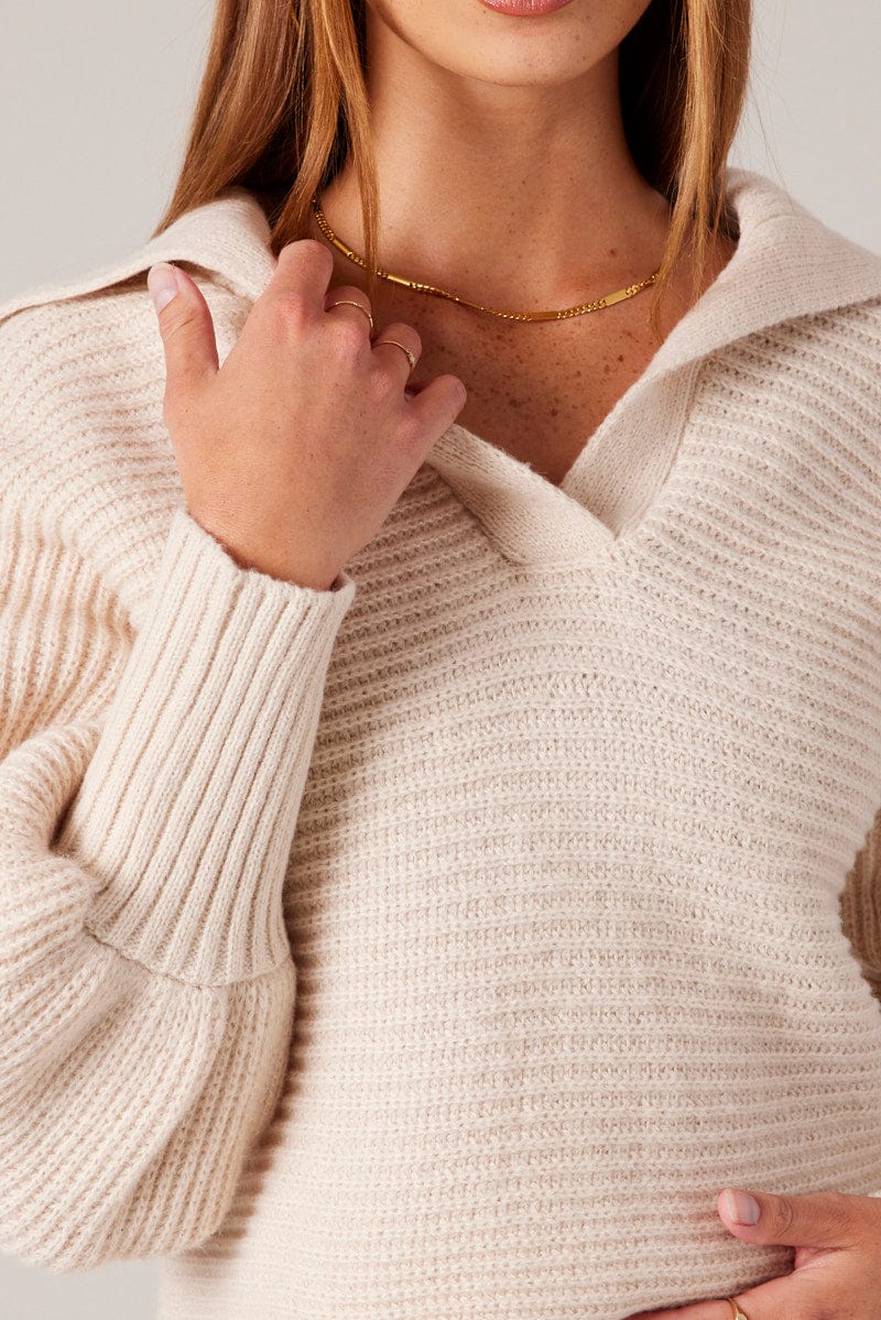 Beige Knit Jumper