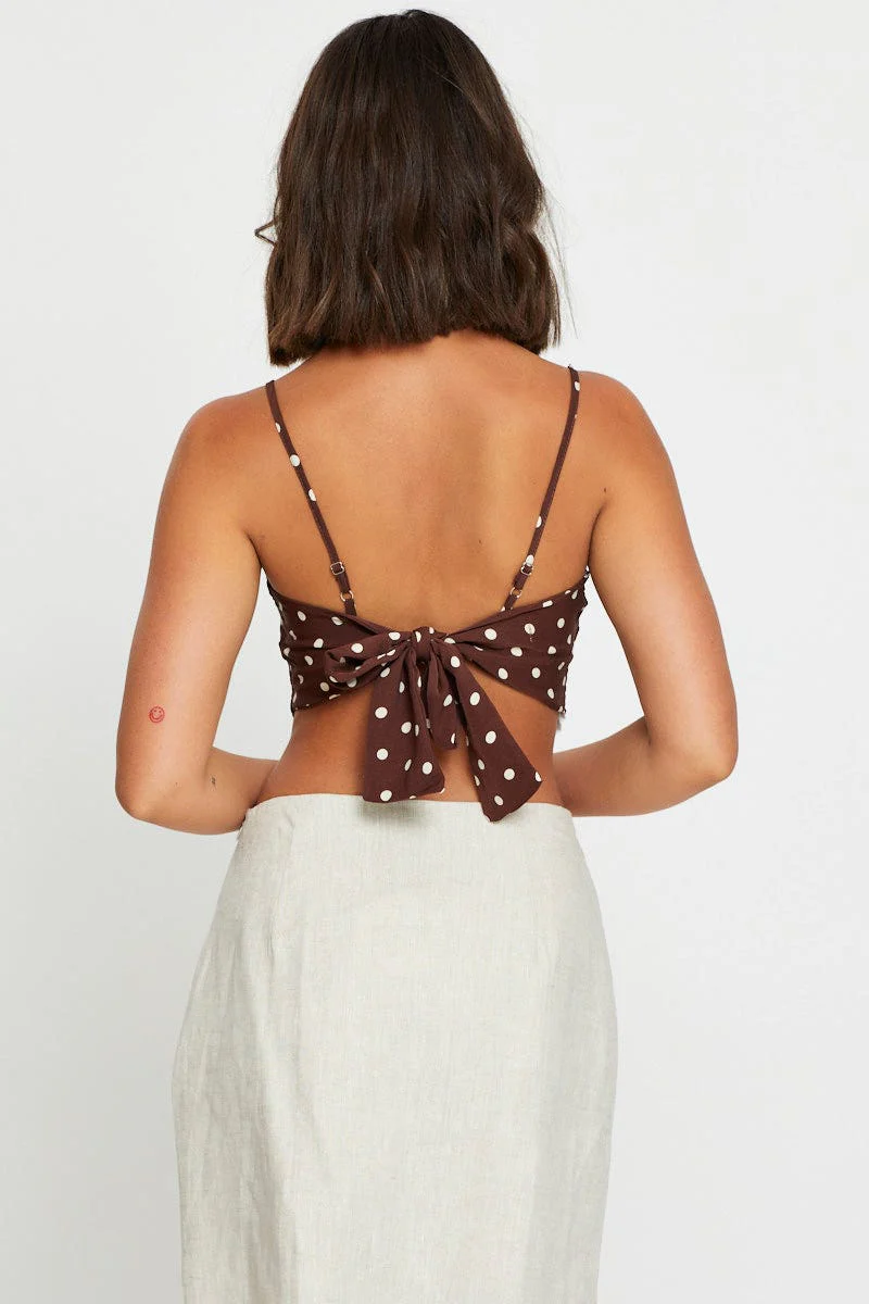 Polka Dot Scarf Top