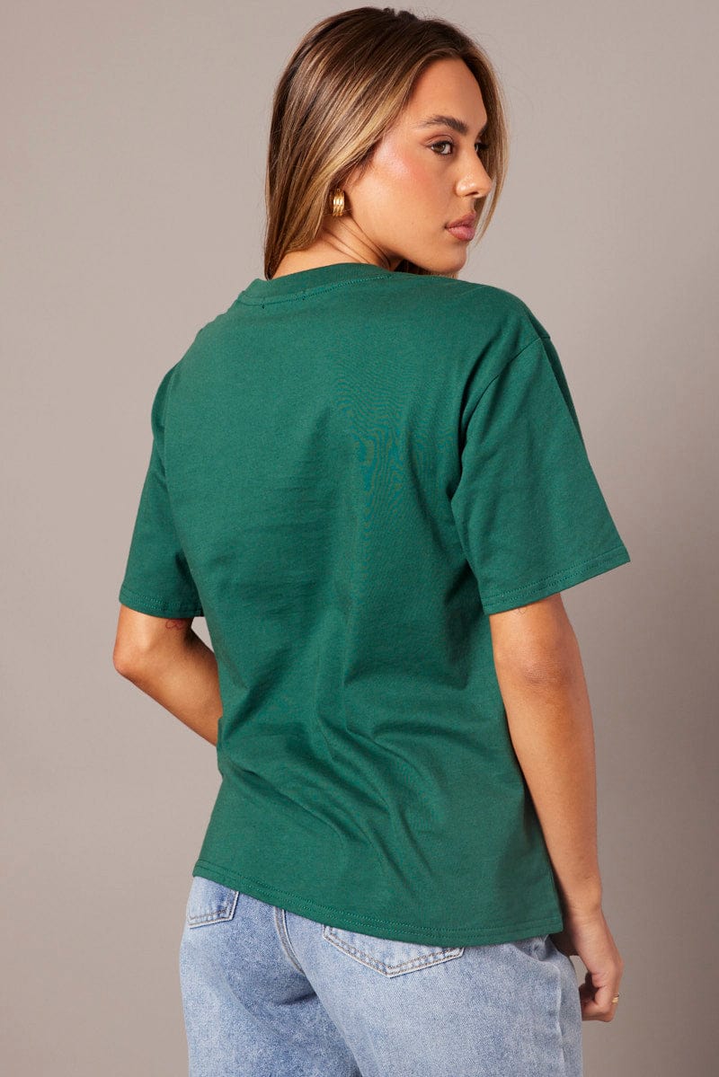 Green Graphic Tee Short Sleeve