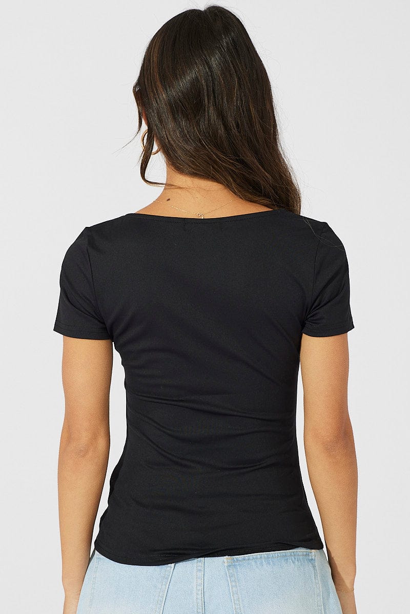 Black Supersoft Top Short Sleeve