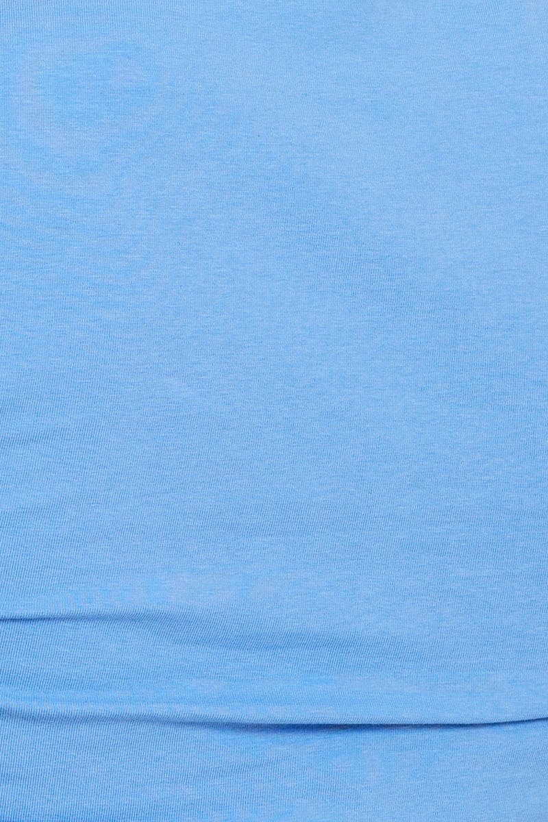 Blue T Shirt Top Short Sleeve