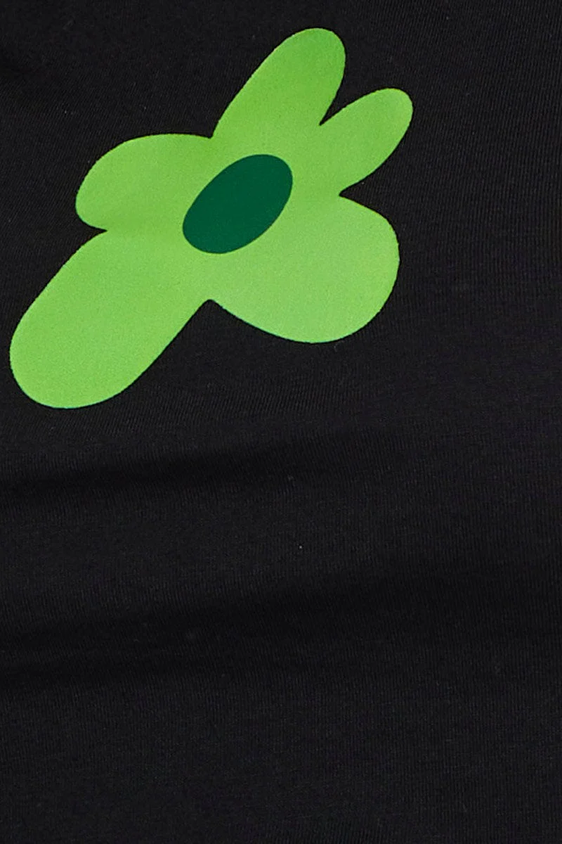 Black Crop Top Short Sleeve