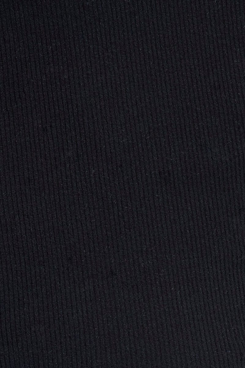 Black Top Long Sleeve Lace Up Seamless