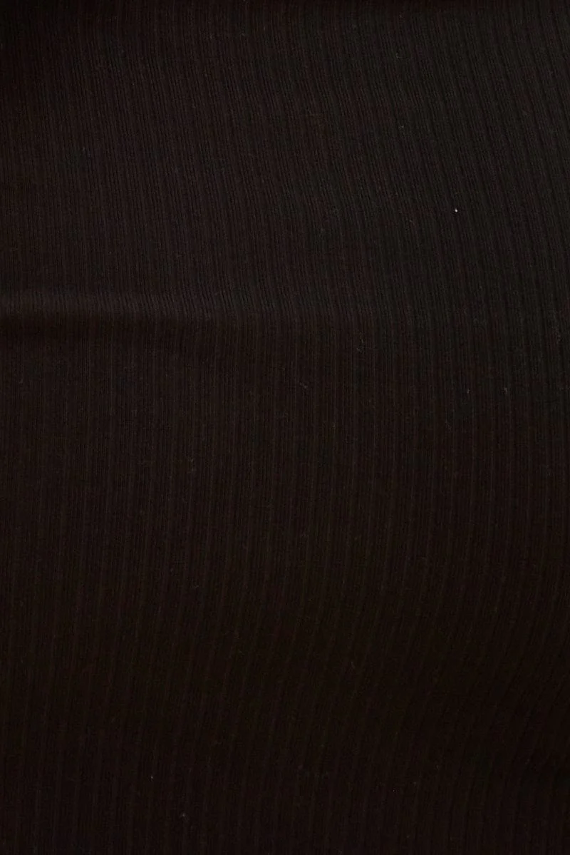 Black Prea Rib Tank Scoop Neck Dress