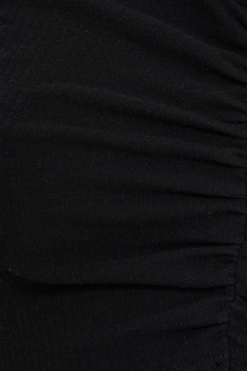 Black Crop Top Short Sleeve