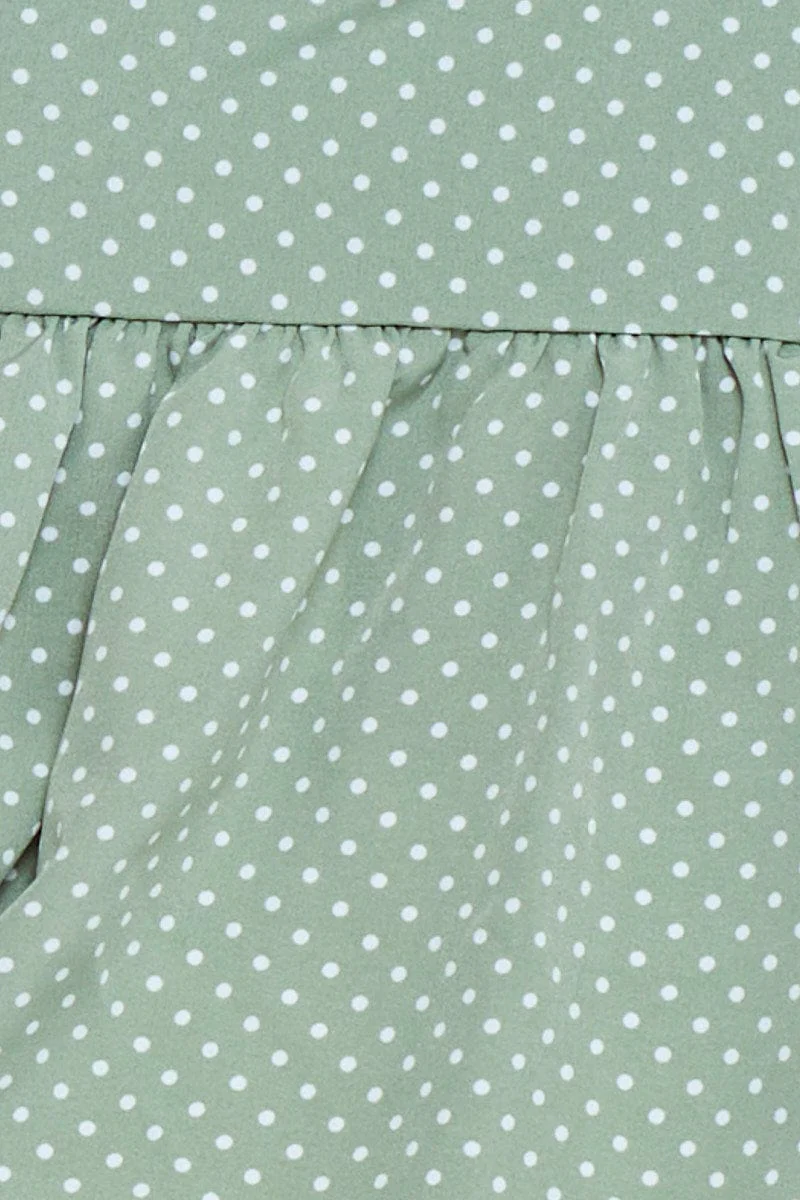 Polka Dot Cami Top Peplum