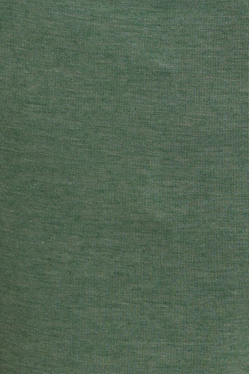 Green Keyhole T Shirt Short Sleeve