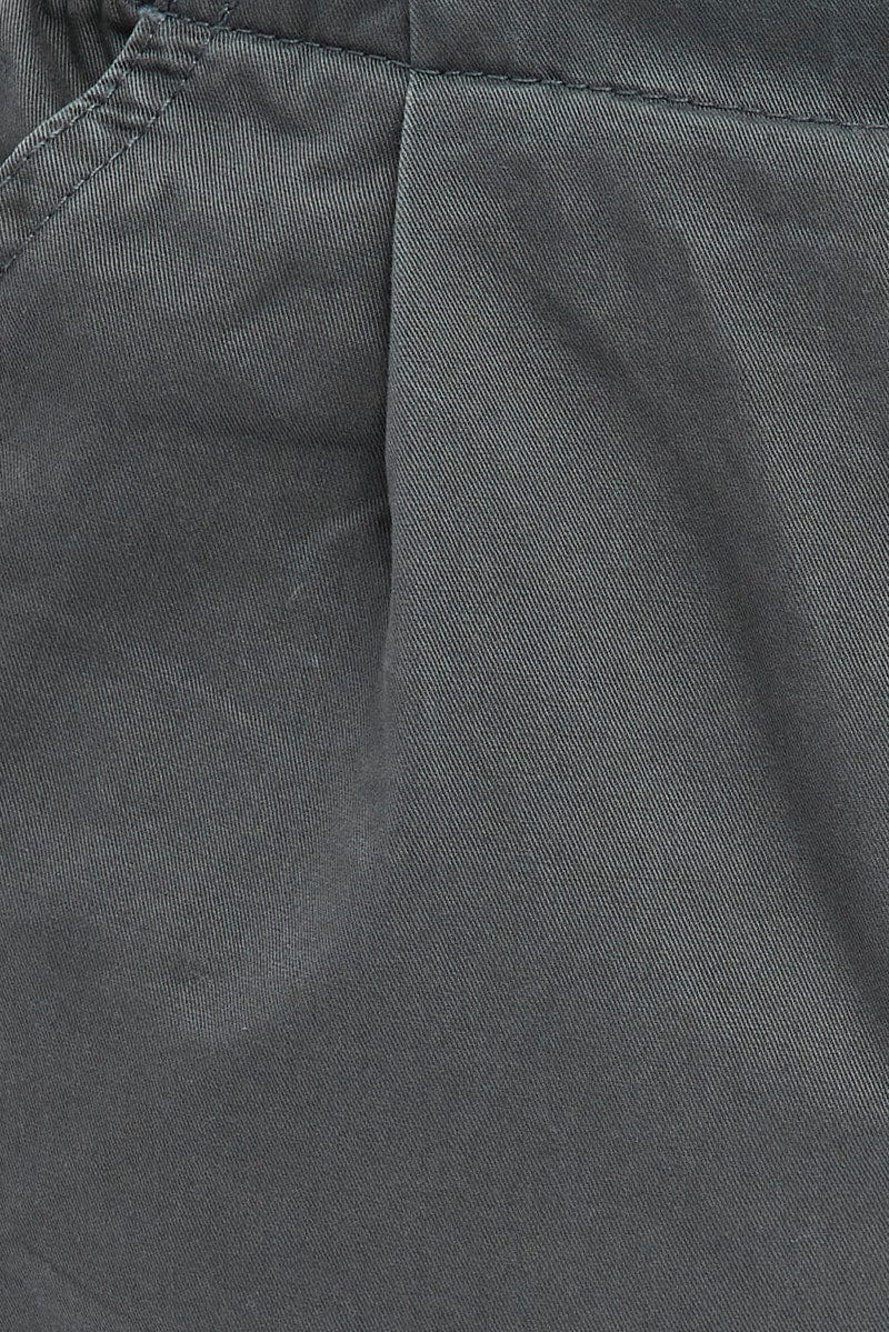 Grey Parachute Cargo Pants