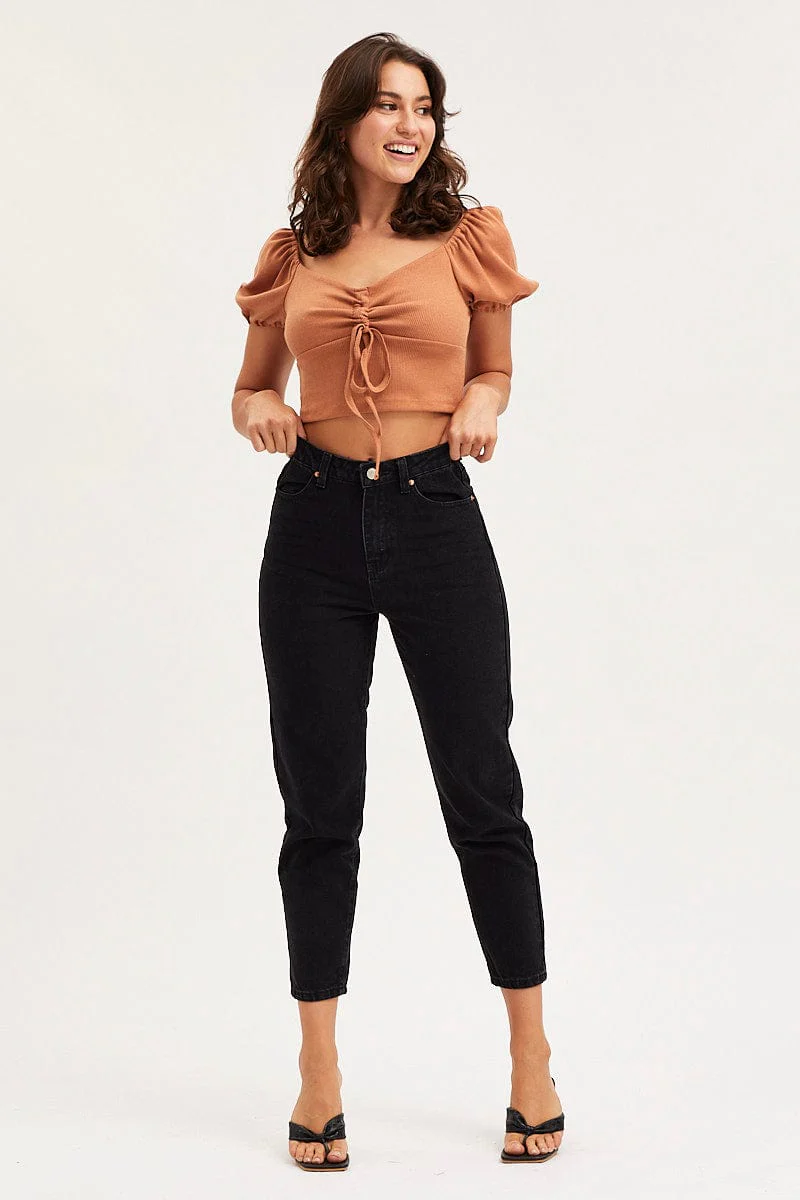 Black Mom Jeans High Rise