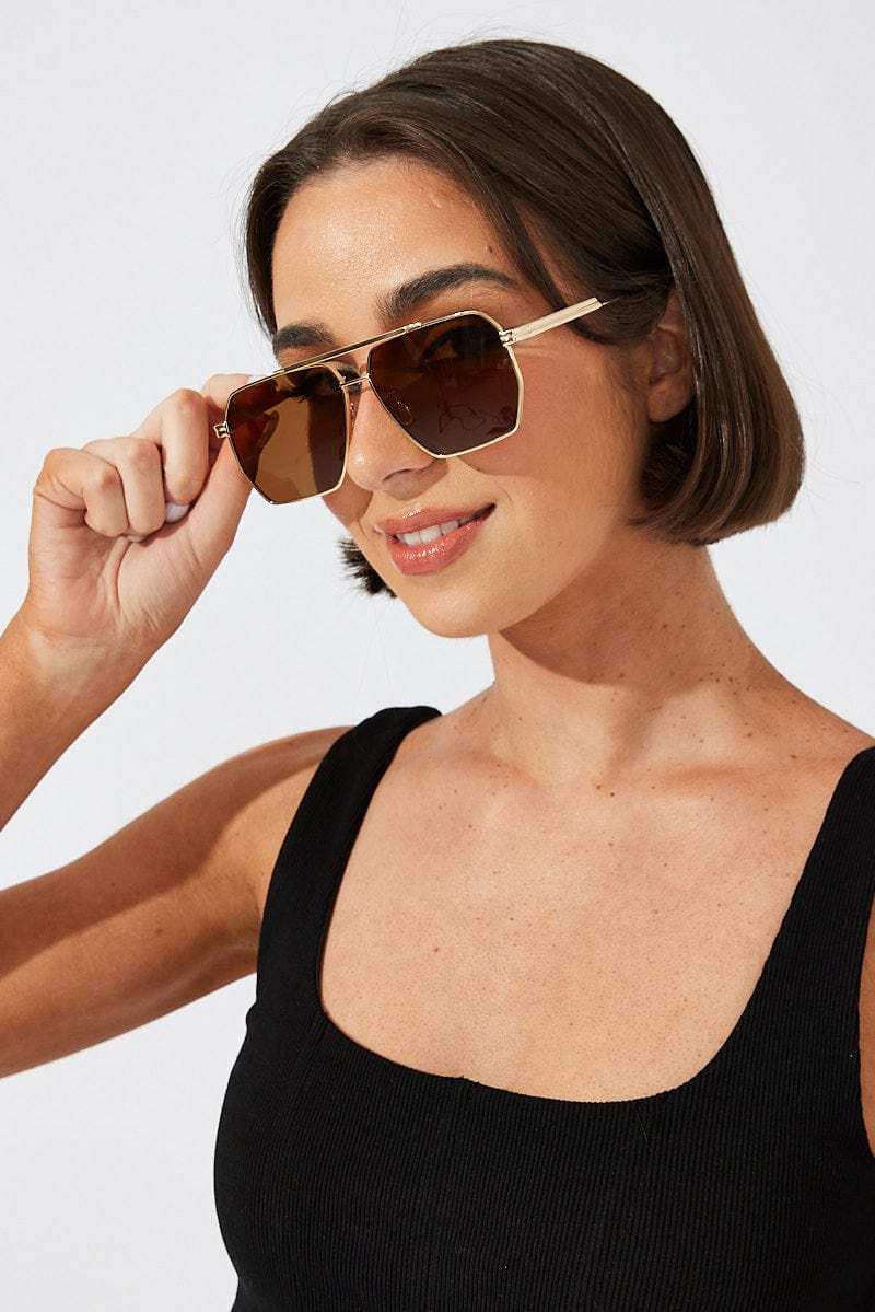 Brown Fashion Sunglasses
