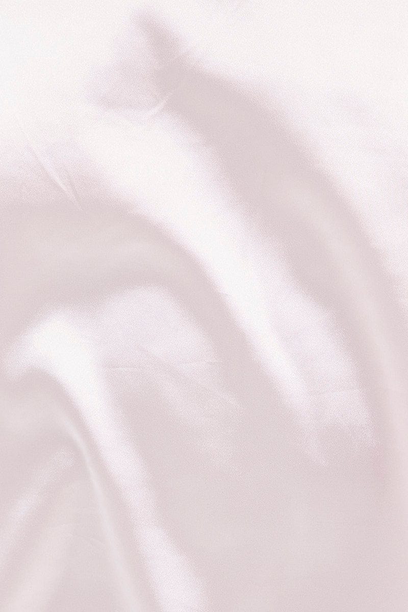 Pink Satin Cami And Ruffle Shorts Pyjama Set