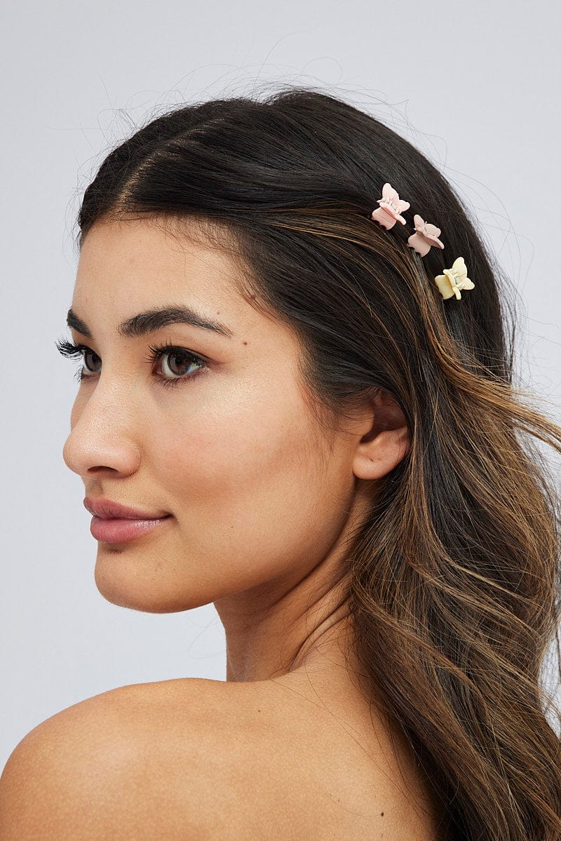 Multi 9 Pack Mini Butterfly Claw Clips