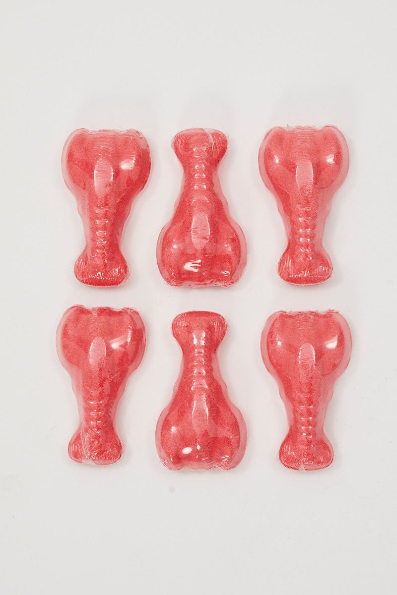 Pink 6 Piece Friends Lobster Bath Fizzers