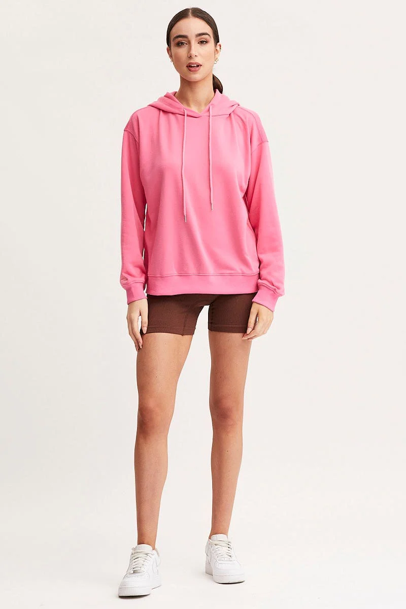 Pink Hoodie Long Sleeve