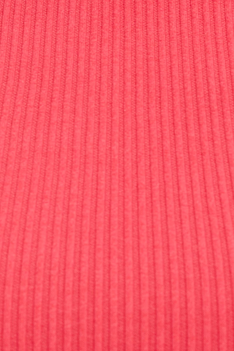 Red Tank Top Crew Neck Seamless