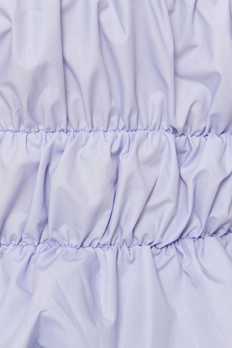 Purple Tie Front Ruched Cami