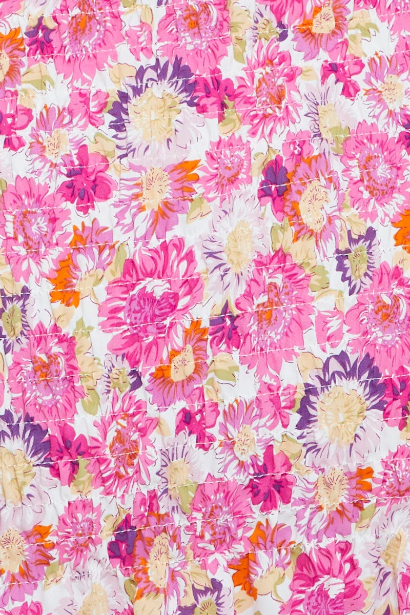 Print Mini Dress Short Sleeve