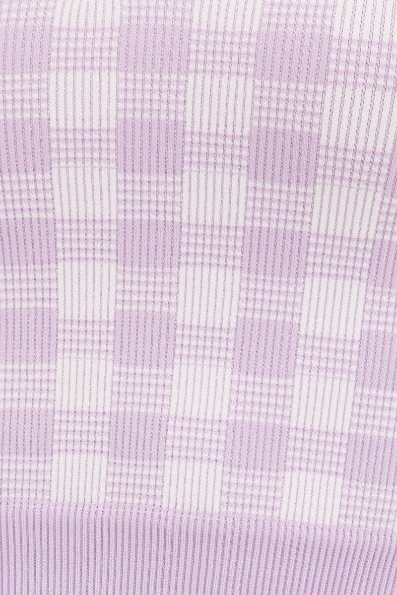Purple Check Bralette Seamless