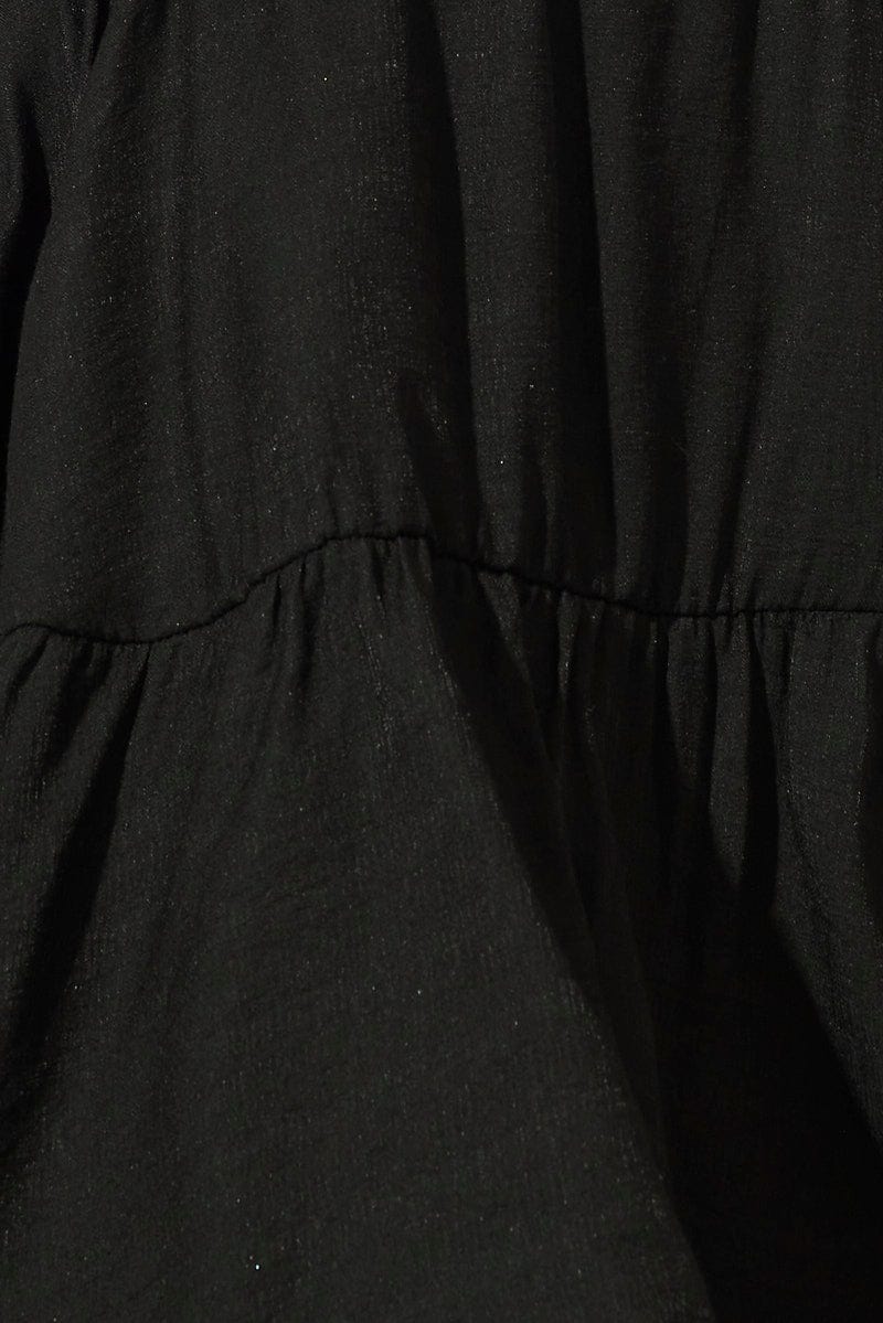 Black Fit and Flare Dress Strapless