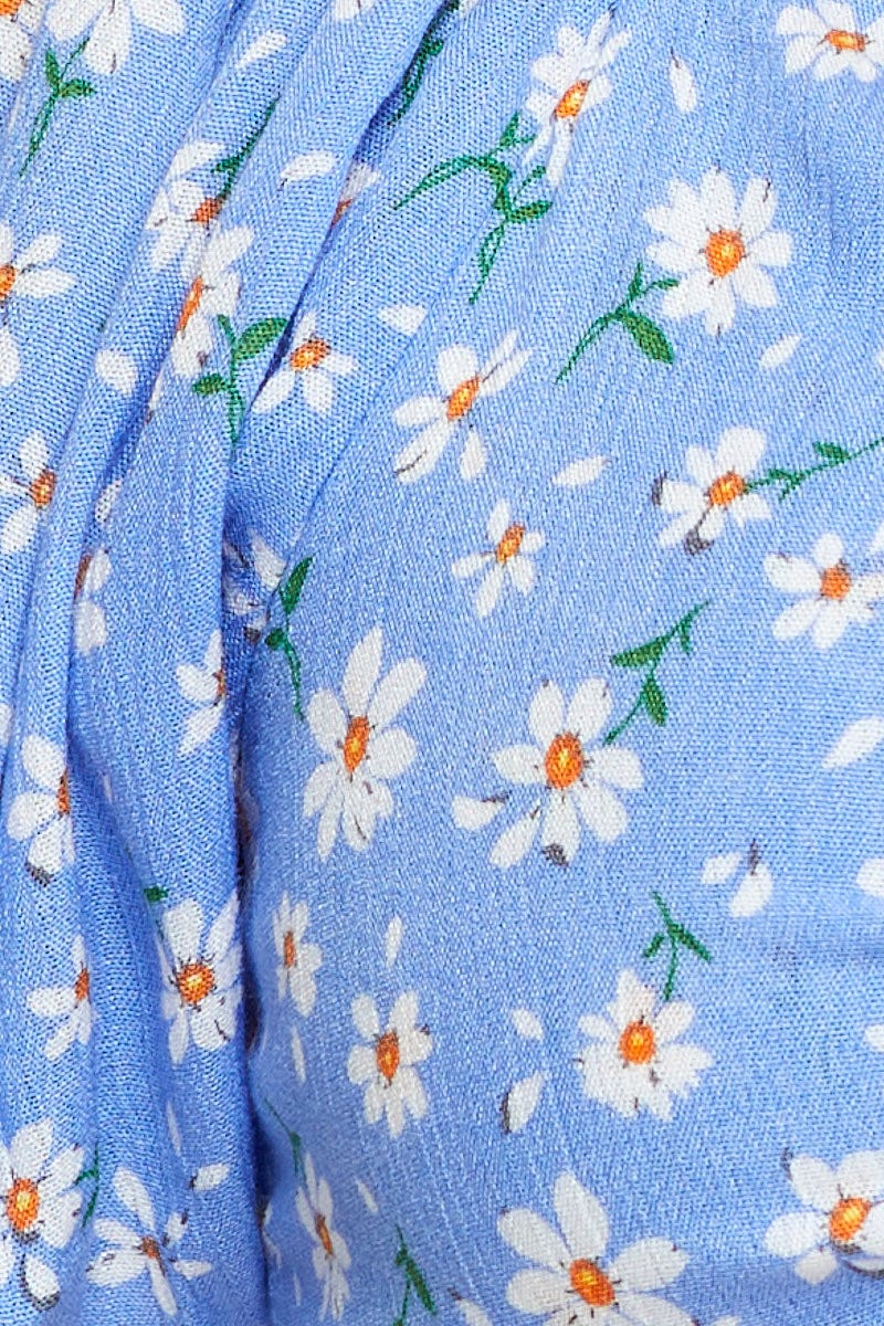 Print Crop Top Short Sleeve Tie Up