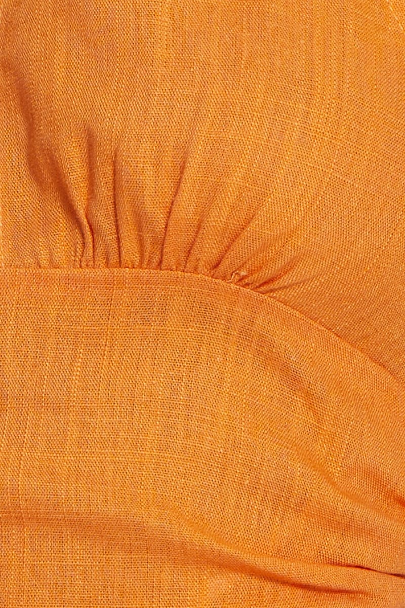 Orange Crop Top Halter Tie Up