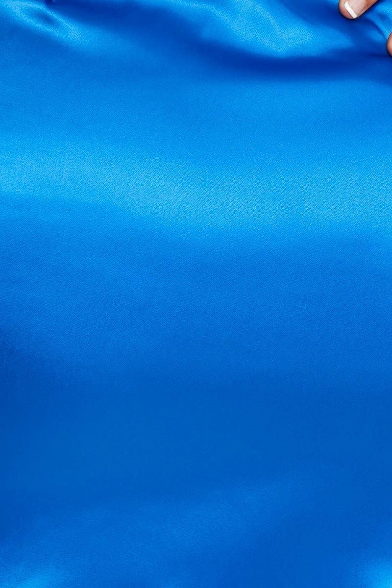 Blue One Shoulder Mini Dress