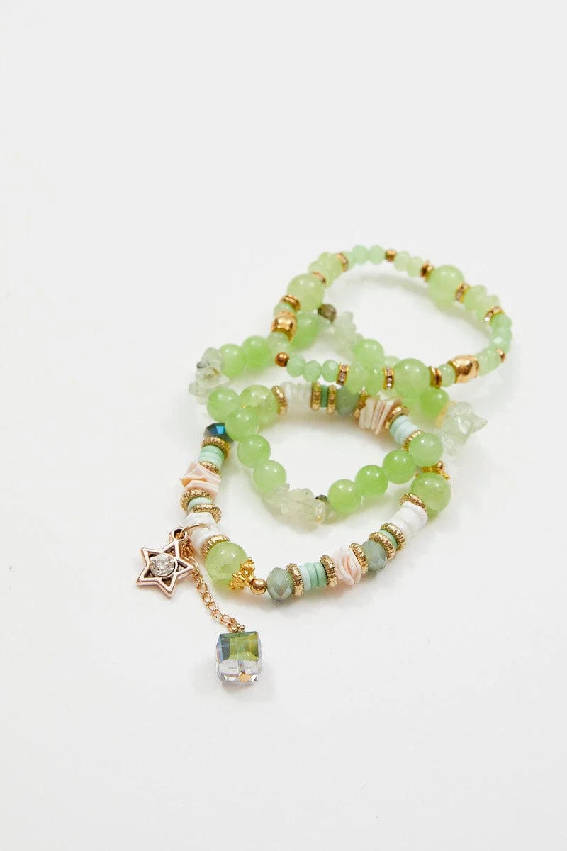 Green Beaded Bracelet